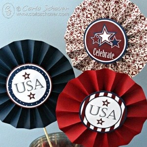 Make Festive Patriotic Party Medallions with Free Printables