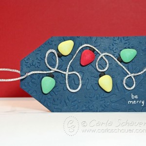 Holiday Lights Gift Tag using Themed Buttons