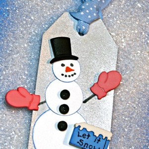 Winter Snowman Holiday Gift Tag