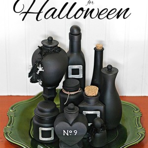 Decorate Halloween Potion Bottles with Paint
