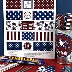 Free Patriotic Sparkler Holder Printables