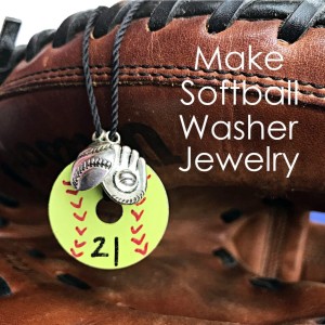 Make Easy Softball Necklaces from Washers