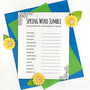 Spring Word Scramble Printable