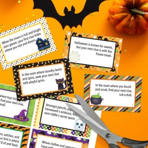Halloween Scavenger Hunt Clues for Kids {free printable}
