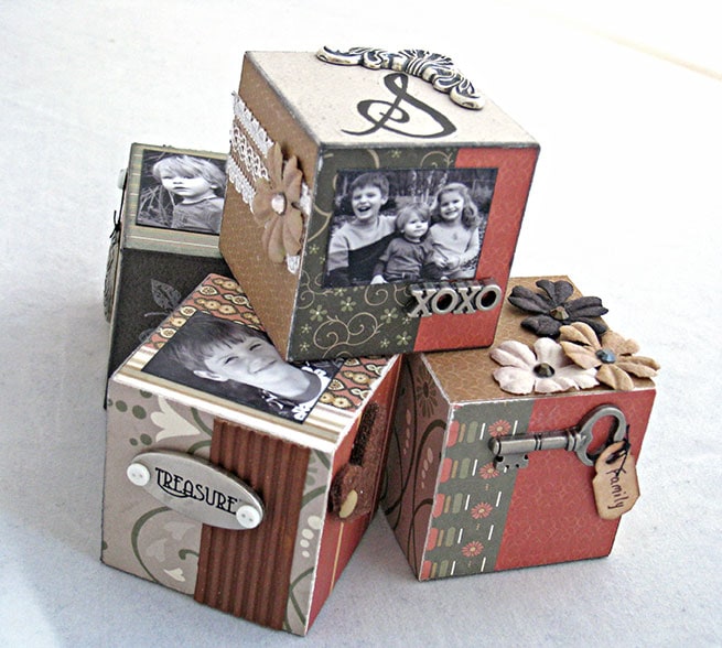 Handmade decorative photo blocks by Carla Schauer