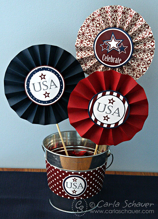 July 4th printable party decorations paper medallion