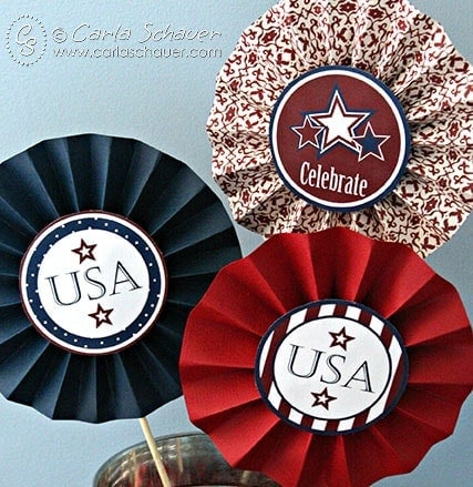 Make Festive Patriotic Party Medallions with Free Printables