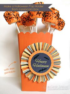 Halloween pop display box with free printable from Carla Schauer Designs