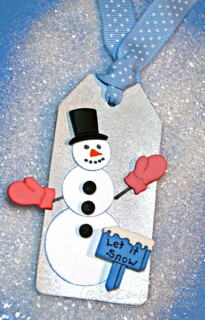 Winter Snowman Holiday Gift Tag