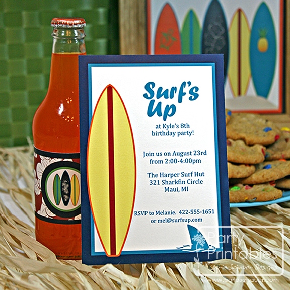 Surf's Up Hawaiian Surfer products from Carla Schauer Designs