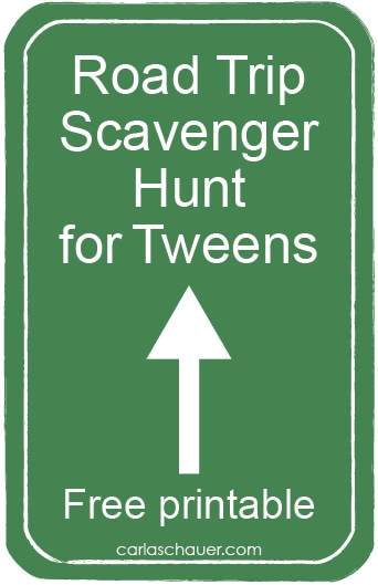 Free Printable Travel Scavenger Hunt for Tweens from carlaschauer.com