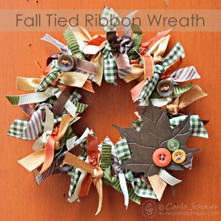 Fall Tied Wribbon Wreath from Carla Schauer Designs