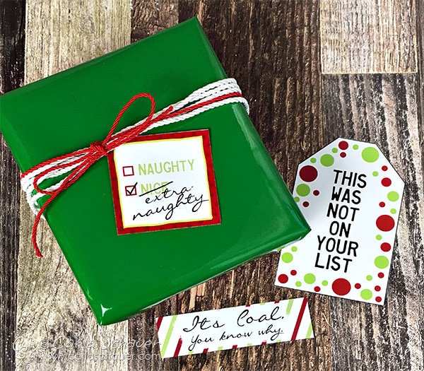 Free Snarky Printable Christmas Gift Tags. Hilarious! --From Carla Schauer Designs