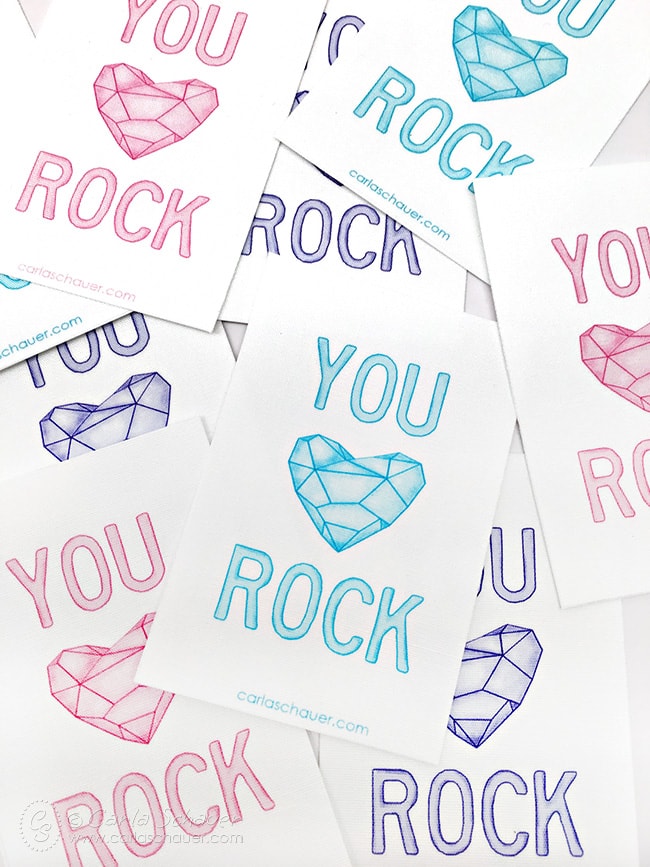 Love the Valentine pun! Would be great for class valentines, and the printables are free from Carla Schauer Designs.