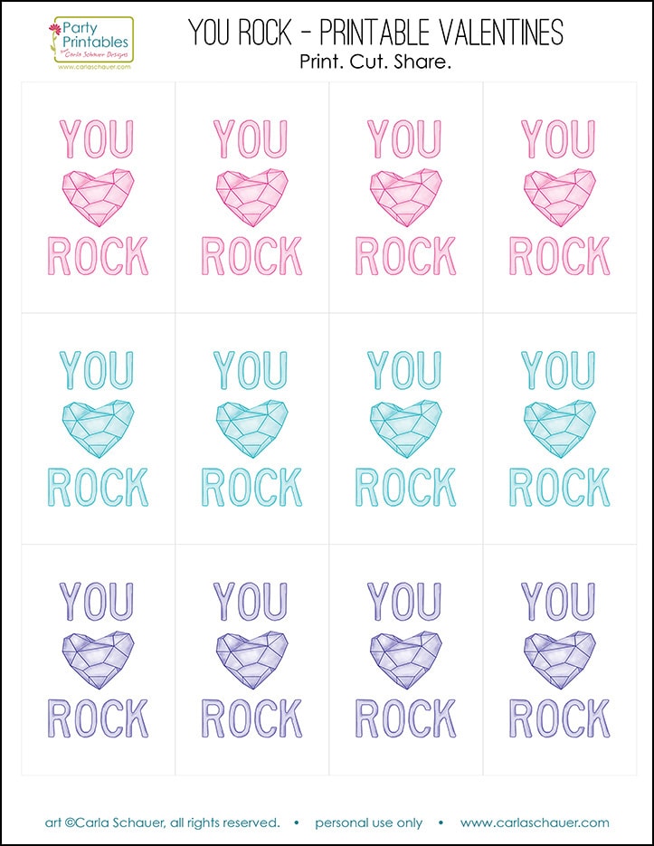 Download free printable valentines at carlaschauer.com.