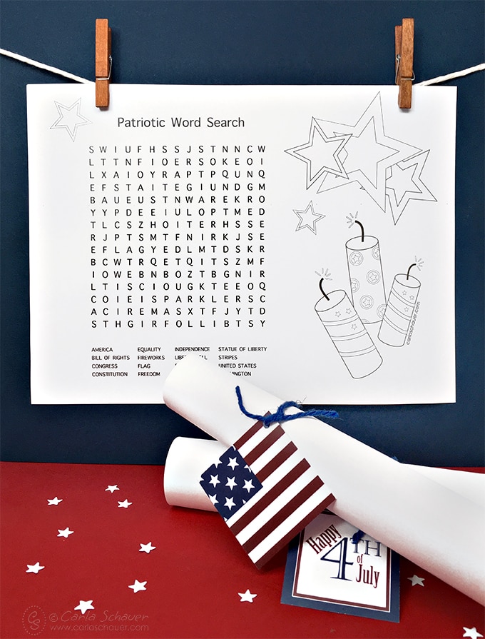 Free Printable Patriotic Word Search Activity Sheet