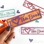 Cute Valentine Bookmark SVG file