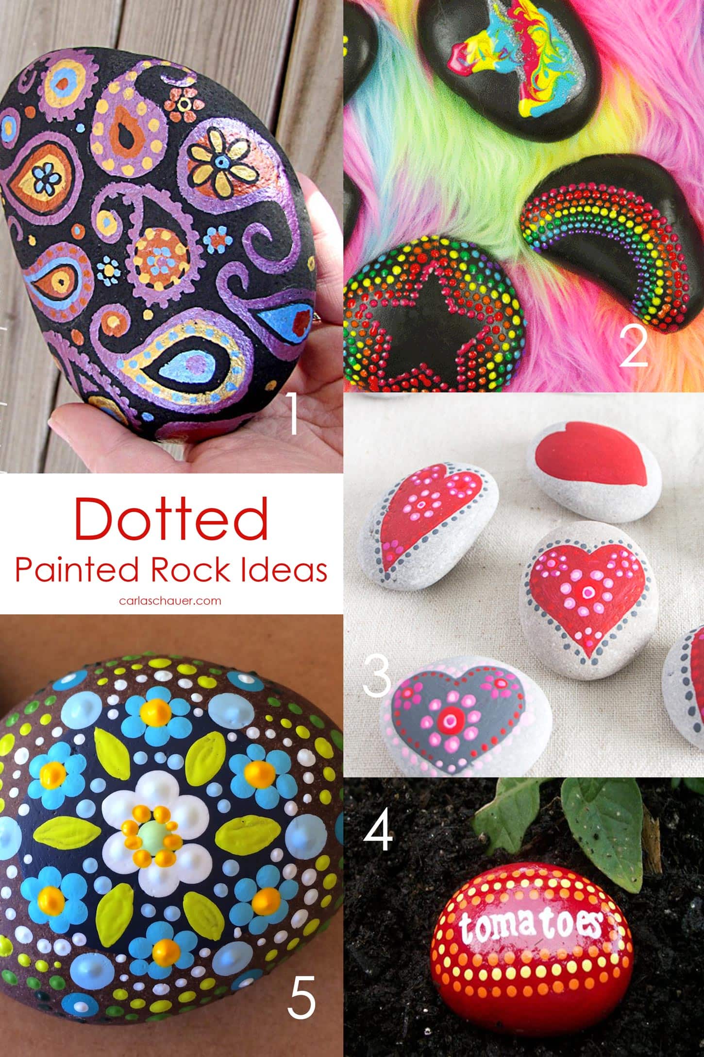 19 Easy Rock Painting Ideas Anyone Can Make - Carla Schauer Designs