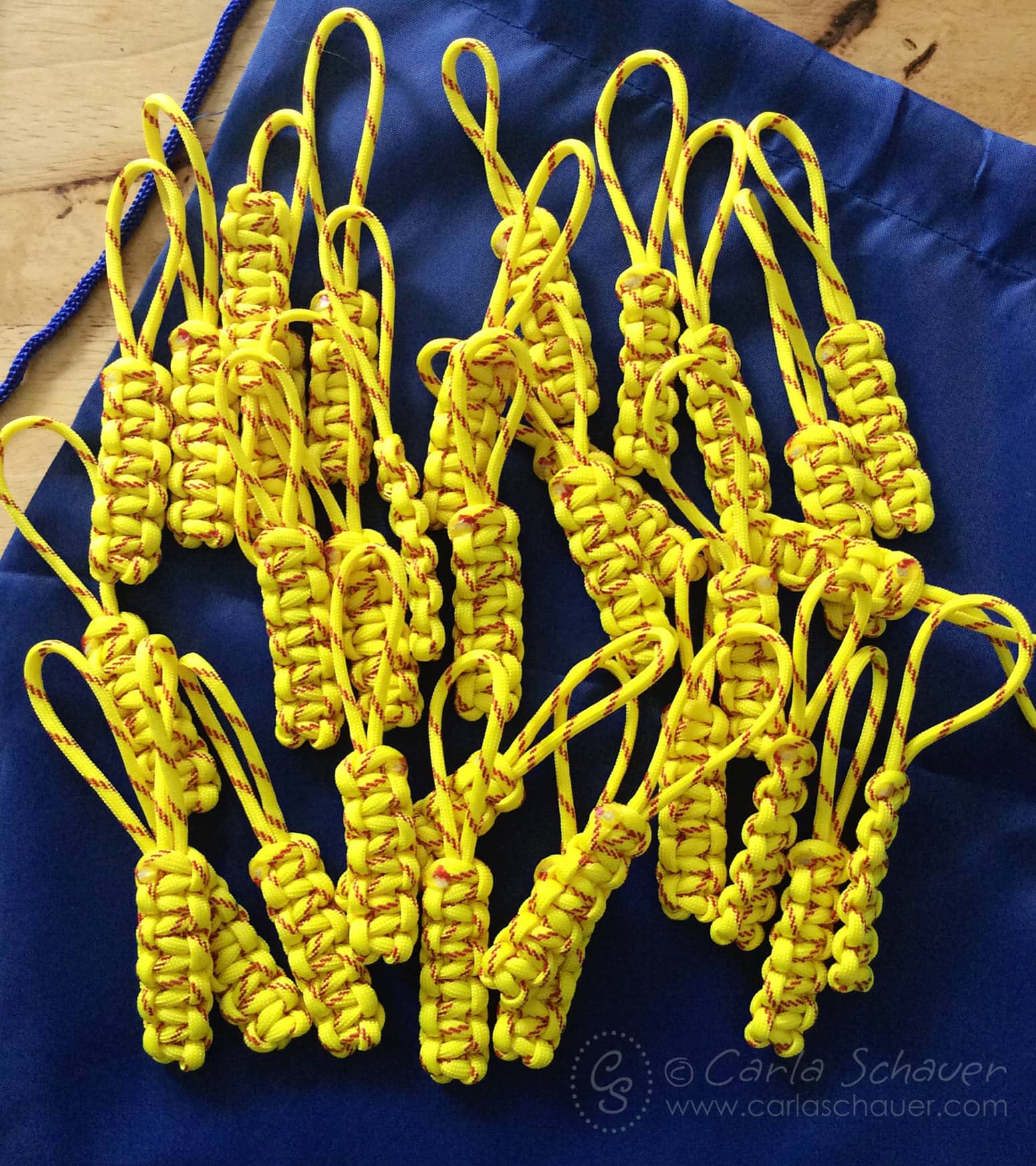 DIY Softball Keychains made from Paracord for Softball Gifts.