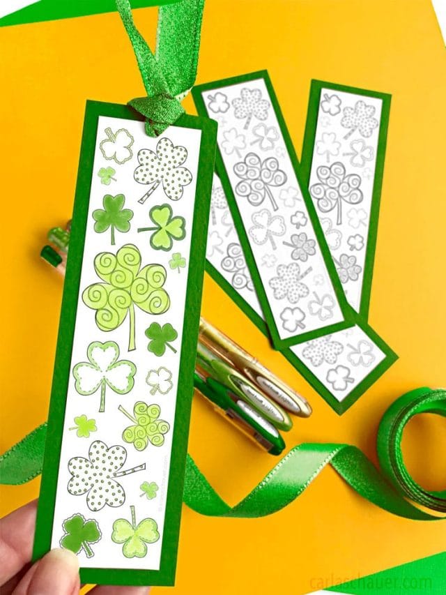 Printable Shamrock Bookmarks Story