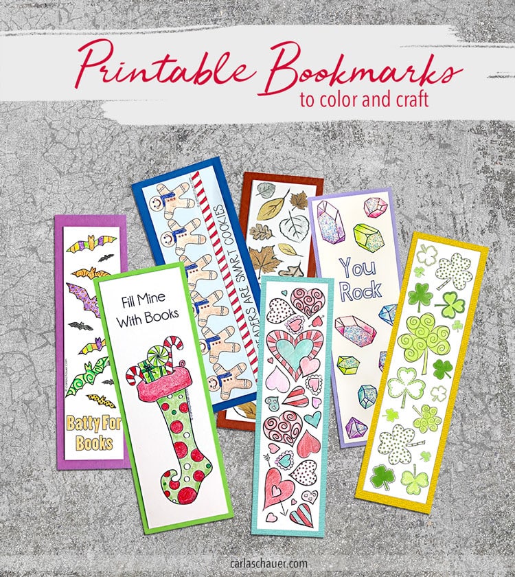 Cute Free Printable Bookmarks to Color and Craft