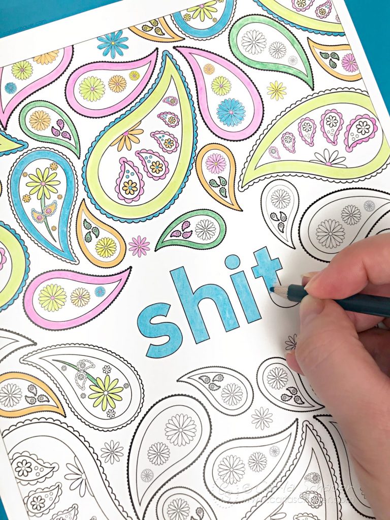 Sweary Cuss Word Coloring Page for Adults