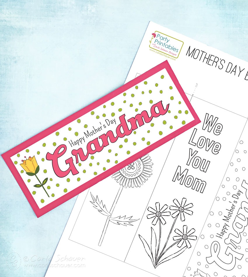 Printed bookmarks for moms