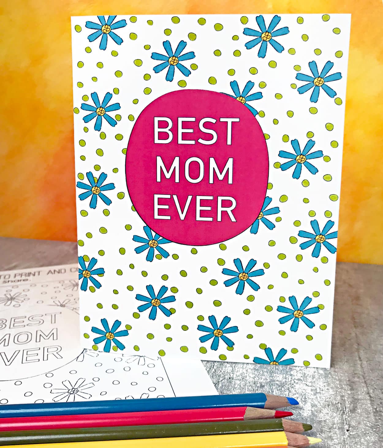 Printable Mother’s Day Coloring Card