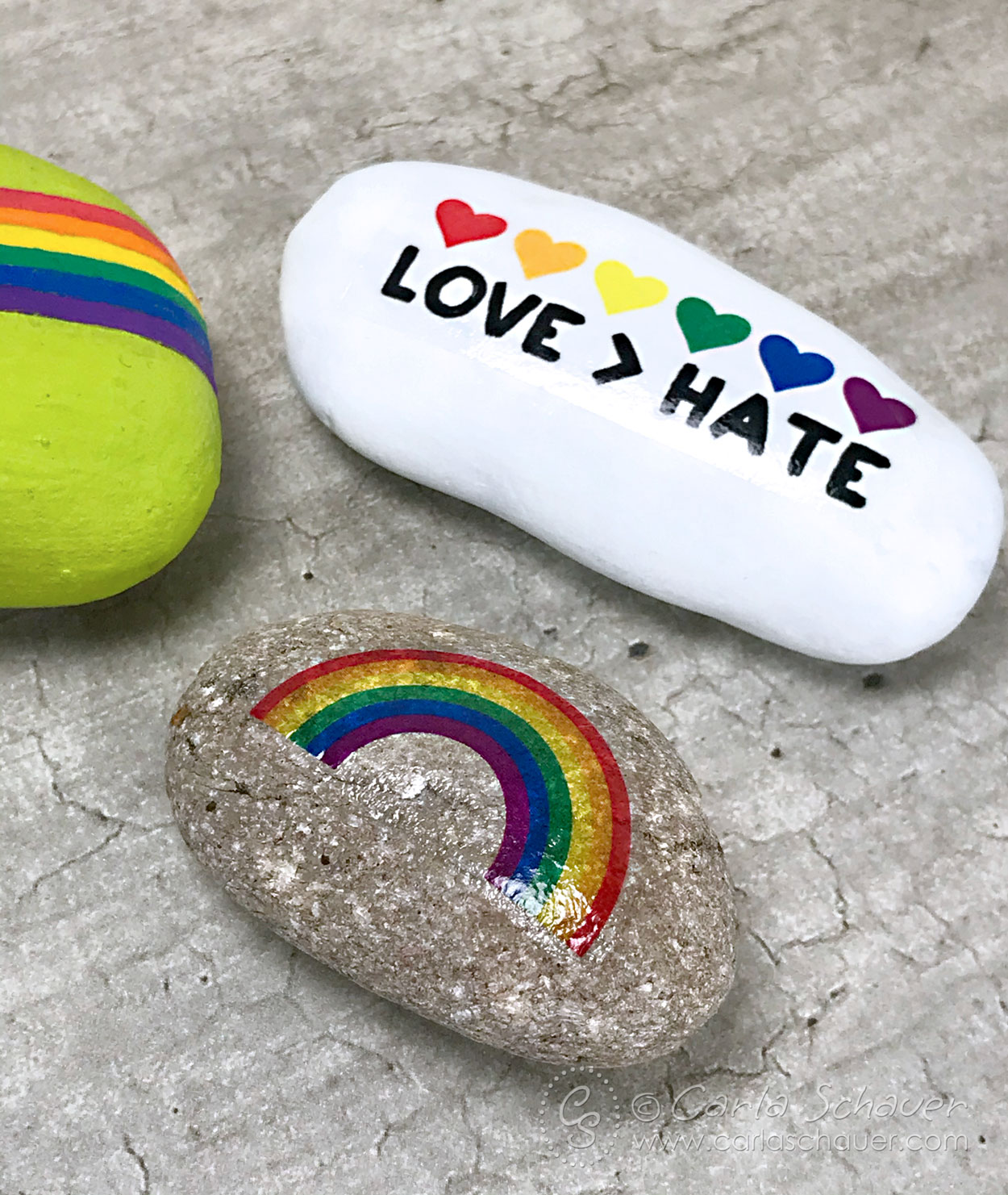 Make These Fabulous Rainbow Painted Rocks for Pride