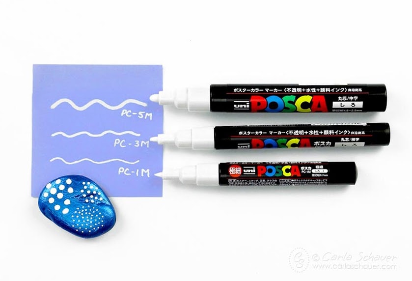 Sharpie Oil-Based Paint Markers, Extra Fine Point, Blue Ink, Pack of 3