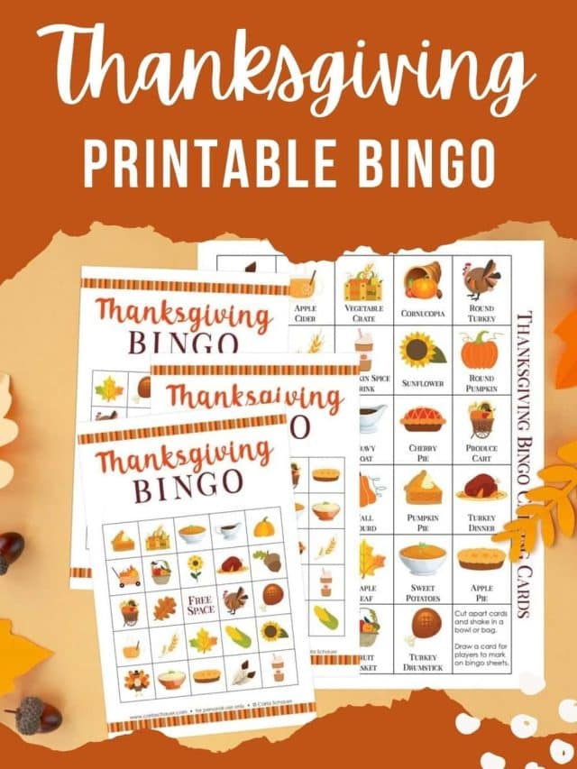 Printable Thanksgiving Bingo Story